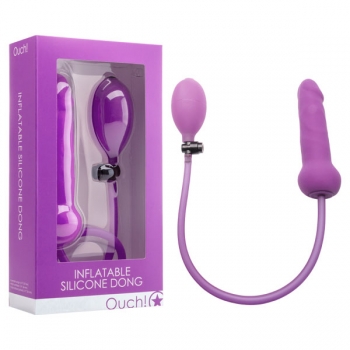 Ouch Purple Inflatable Silicone Dong