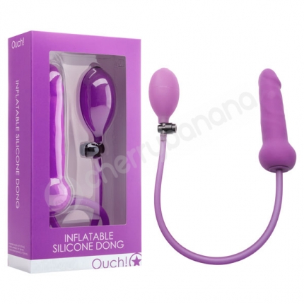 Ouch Purple Inflatable Silicone Dong