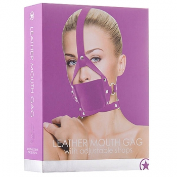 Ouch! Purple Leather Mouth Gag