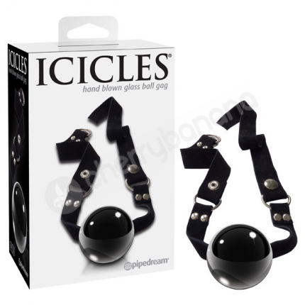 Icicles #65 Black Glass Ball Gag