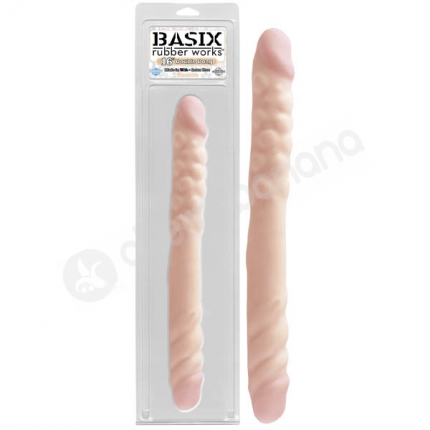 Basix Rubber Works Flesh 16'' Double Dong