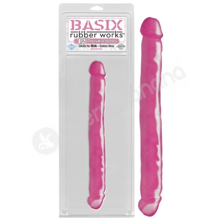 Basix Rubber Works Pink 12'' Double Dong