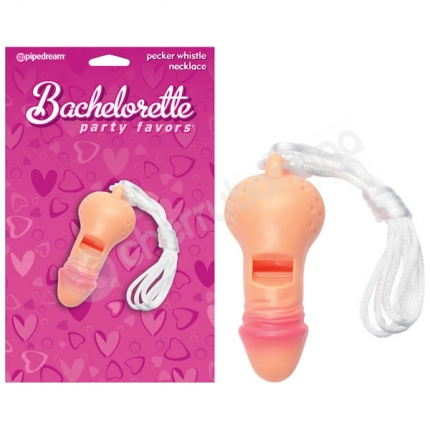 Bachelorette Party Favors Flesh Pecker Whistle Necklace