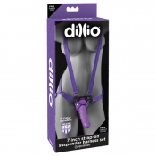 Dillio 7'' Purple Strap-on Suspender Harness Set