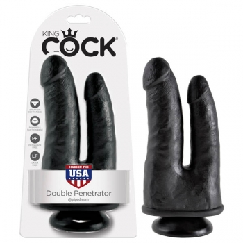 King Cock Black Double Penetrator Dildo