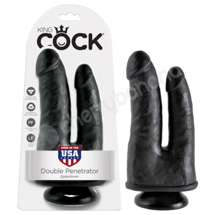 King Cock Black Double Penetrator Dildo