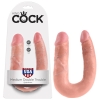 King Cock Flesh U-shaped Medium Double Trouble Dildo