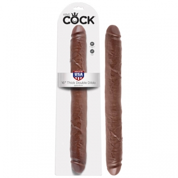 King Cock Brown 16'' Thick Double Dildo