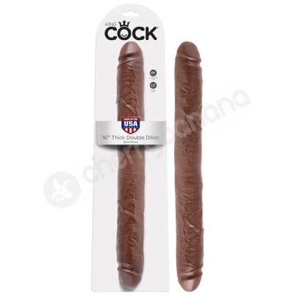 King Cock Brown 16'' Thick Double Dildo