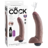 King Cock Brown 9'' Squirting Cock With Balls