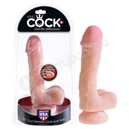 King Cock + Flesh 7.5'' Dual Density Cock With Balls