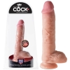 King Cock + Flesh 10'' Dual Density Fat Cock With Balls
