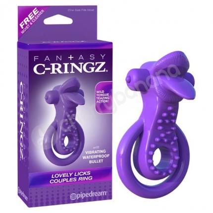 Fantasy C-ringz Purple Lovely Licks Couples Ring