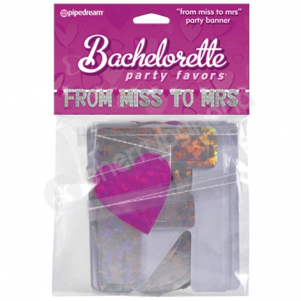 Bachelorette Party Favors 'from Miss To Mrs' Party Banner