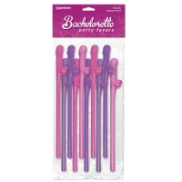 Dicky Pink/Purple Sipping Straws 10 Pack