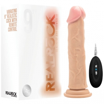 Realrock Vibrating 9'' Flesh Realistic Cock