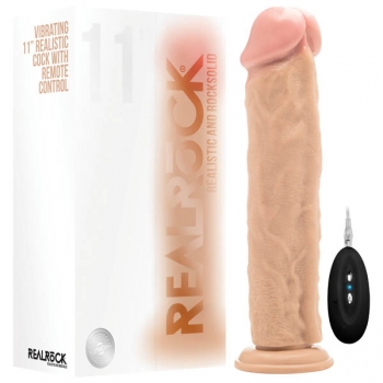 Realrock Vibrating 11'' Flesh Realistic Cock