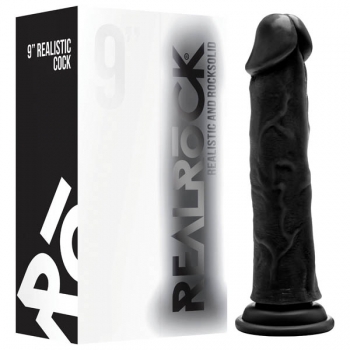 Realrock 9'' Black Realistic Cock