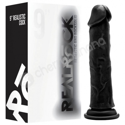 Realrock 9'' Black Realistic Cock Realrock 9'' Black Realistic Cock