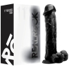 Realrock 11'' Black Realistic Cock With Scrotum