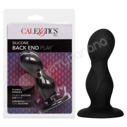 Black Silicone Back End Play Butt Plug