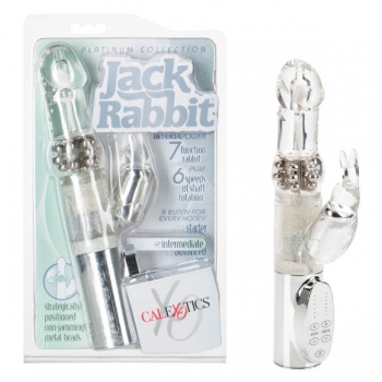 Clear Platinum Collection Intermediate Jack Rabbit Vibrator