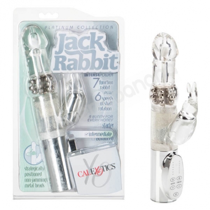 Clear Platinum Collection Intermediate Jack Rabbit Vibrator
