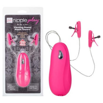 Nipple Play Pink Vibrating Heated Nipple Teasers