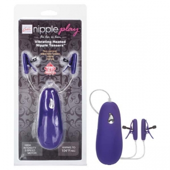 Nipple Play Purple Vibrating Heated Nipple Teasers