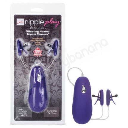 Nipple Play Purple Vibrating Heated Nipple Teasers