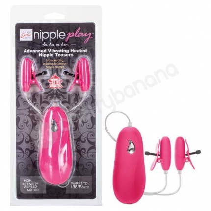 Nipple Play Pink Advanced Vibrating Heated Nipple Teasers