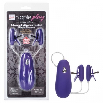 Nipple Play Purple Advanced Vibrating Heated Nipple Teasers