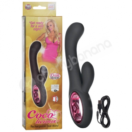 Coco Licious Black Rechargeable Dual Wand Vibrator