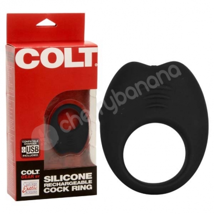 Colt Silicone Black Rechargeable Cock Ring