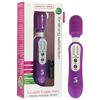 Shots Toys Purple Twizzle Trigger Maxi Massager