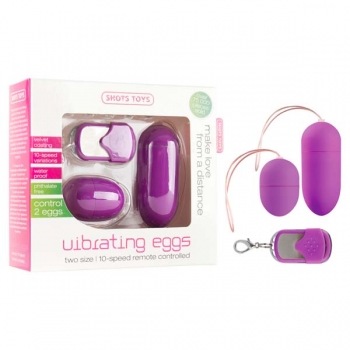 Shots Toys Purple Vibrating Dual Eggs