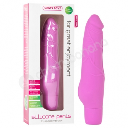 Shots Toys Pink Silicone Penis Vibrator