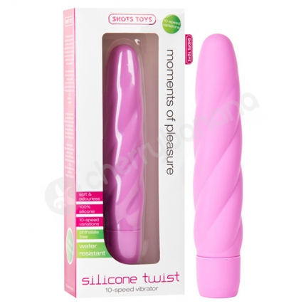 Shots Toys Pink Silicone Twist Vibrator Shots Toys Pink Silicone Twist Vibrator