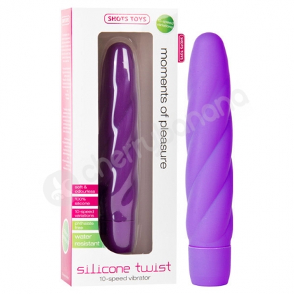 Shots Toys Purple Silicone Twist Vibrator