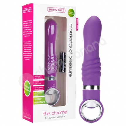 Shots Toys The Chrome Purple Vibrator Shots Toys The Chrome Purple Vibrator