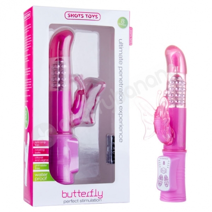 Shots Toys Pink Butterfly Vibrator