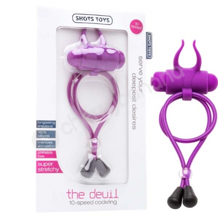 Shots Toys Purple The Devil 10-Speed Cockring