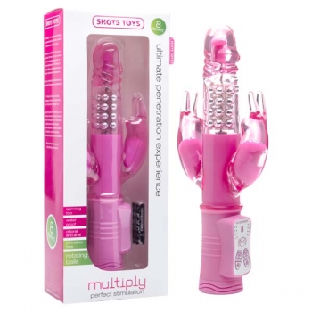 Shots Toys Pink Multiply Rabbit Vibrator