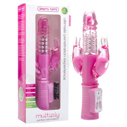 Shots Toys Pink Multiply Rabbit Vibrator