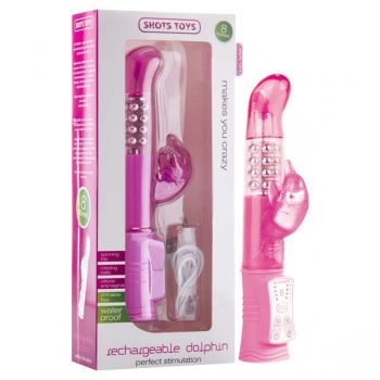 Shots Toys Pink Rechargeable Dolphin Vibrator