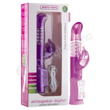 Shots Toys Purple Rechargeable Dolphin Vibrator