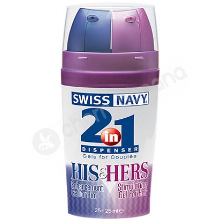 Swiss Navy 2-in-1 Dispenser His & Hers Enhancing Gel 2 x 25ml