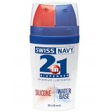 Swiss Navy 2-in-1 Silicone & Waterbased Lubricants 2 x 25ml