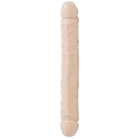 Jr. Veined Double Header Flesh 12" Dildo