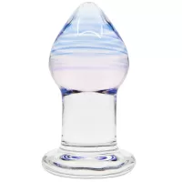 Crystal Pleasures Glass Purple Rain Butt Plug